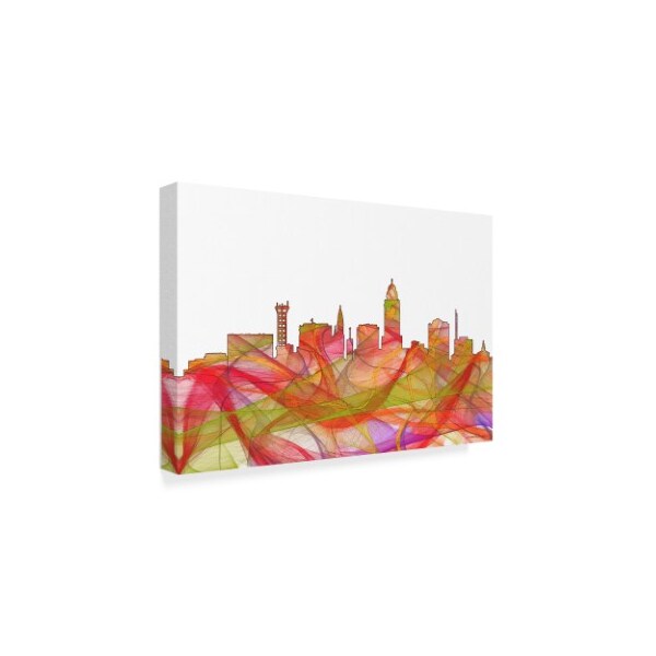 Marlene Watson 'Lincoln Nebraska Skyline' Canvas Art,16x24